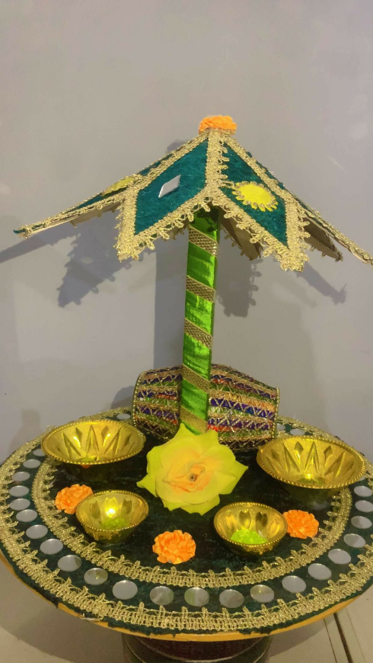 Mayon Rasam Thali Wedding props Fancy Mehndi Plate| Handmade | Decorative Mehndi Thali/Platter | Preloved