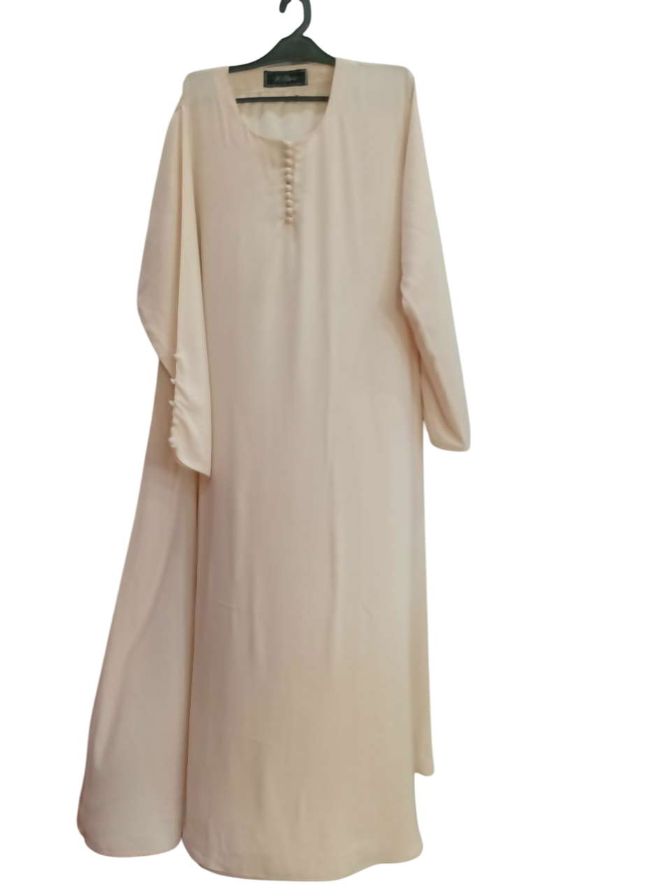 Beige Button Sleeves Maxi Abaya | Women Accessories | Large | New