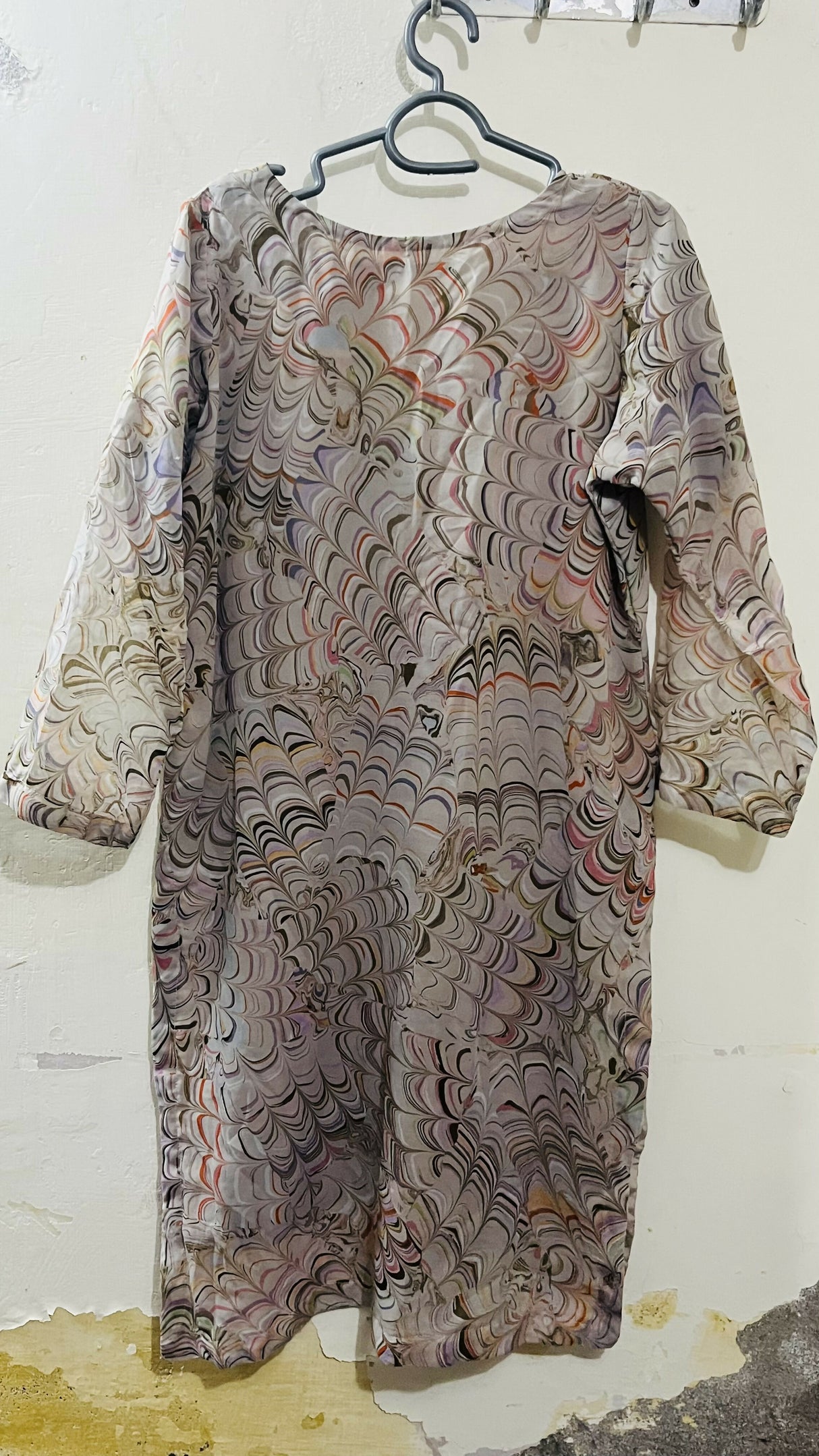Saleem Fabrics | Soft Georgette 3-PC Cream Dress | Branded Women Dress | Preloved