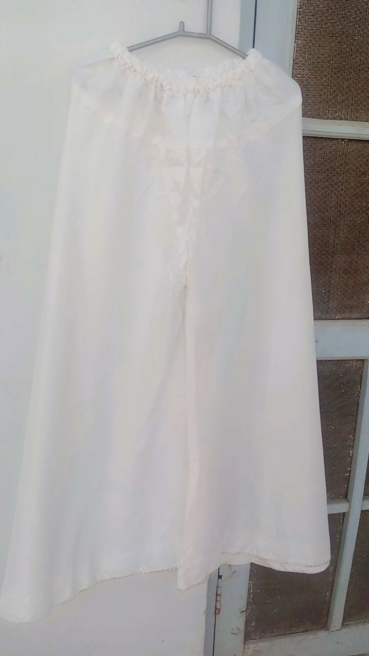 Digital Floral Leaf Prints & Mirror/Gotta-Patti Suit | Women Locally Made Formals | Medium | White | Worn Once