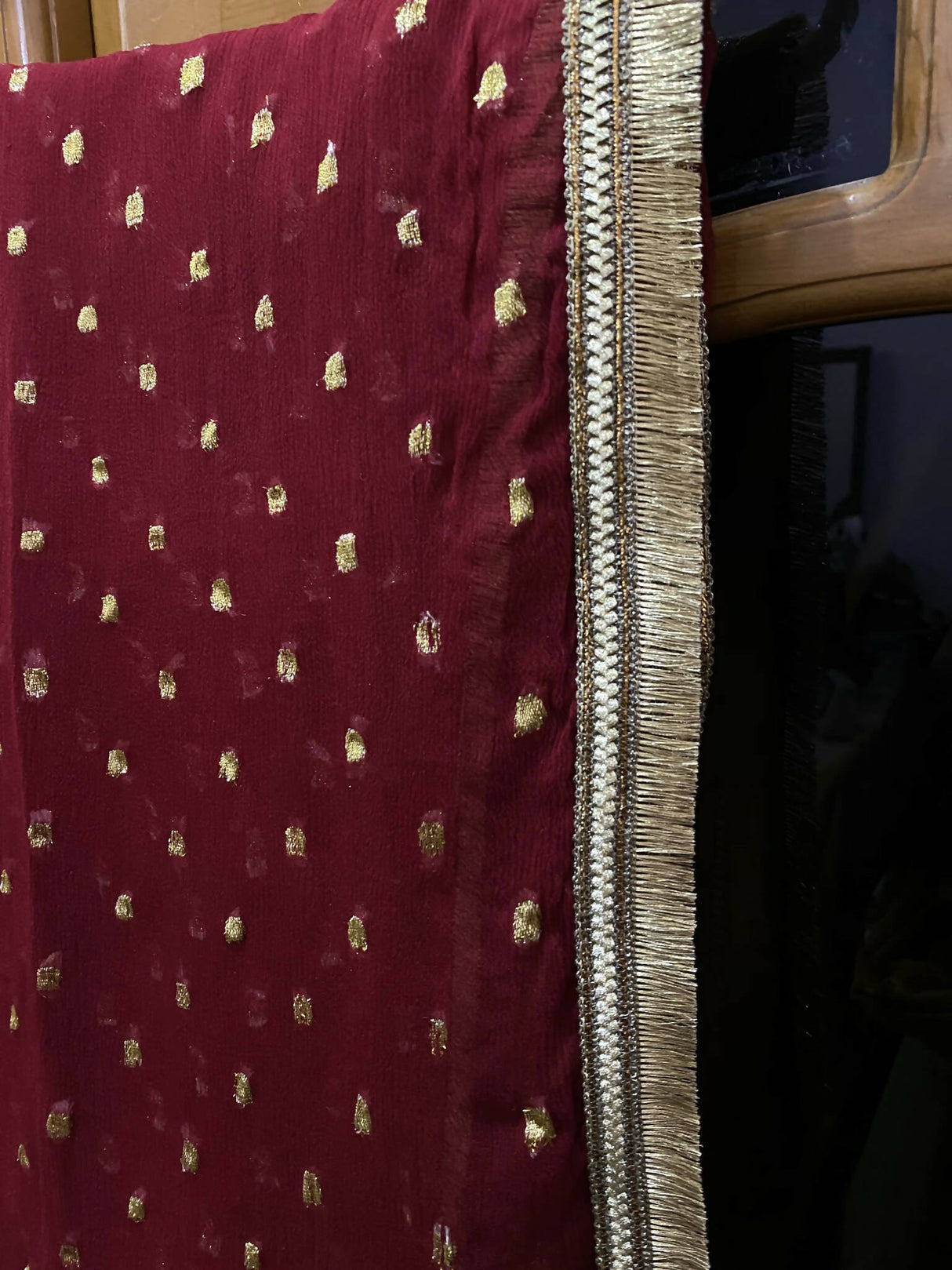 Rust 3 pc Jamavar Suit| Women Locally Made Formals | Small | Worn Once