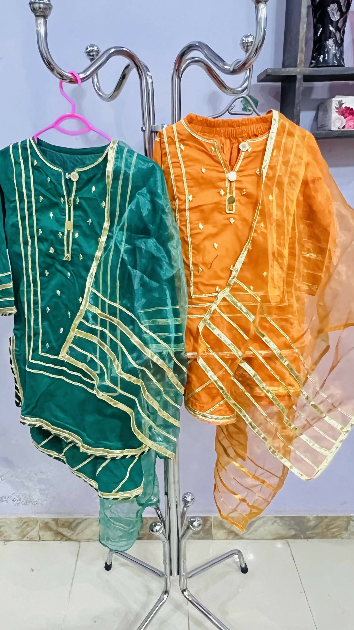 Yellow & Girl Gharara | Kids | Girls Shalwar Kameez | 3 Yrs & 5 Yrs | Worn Once