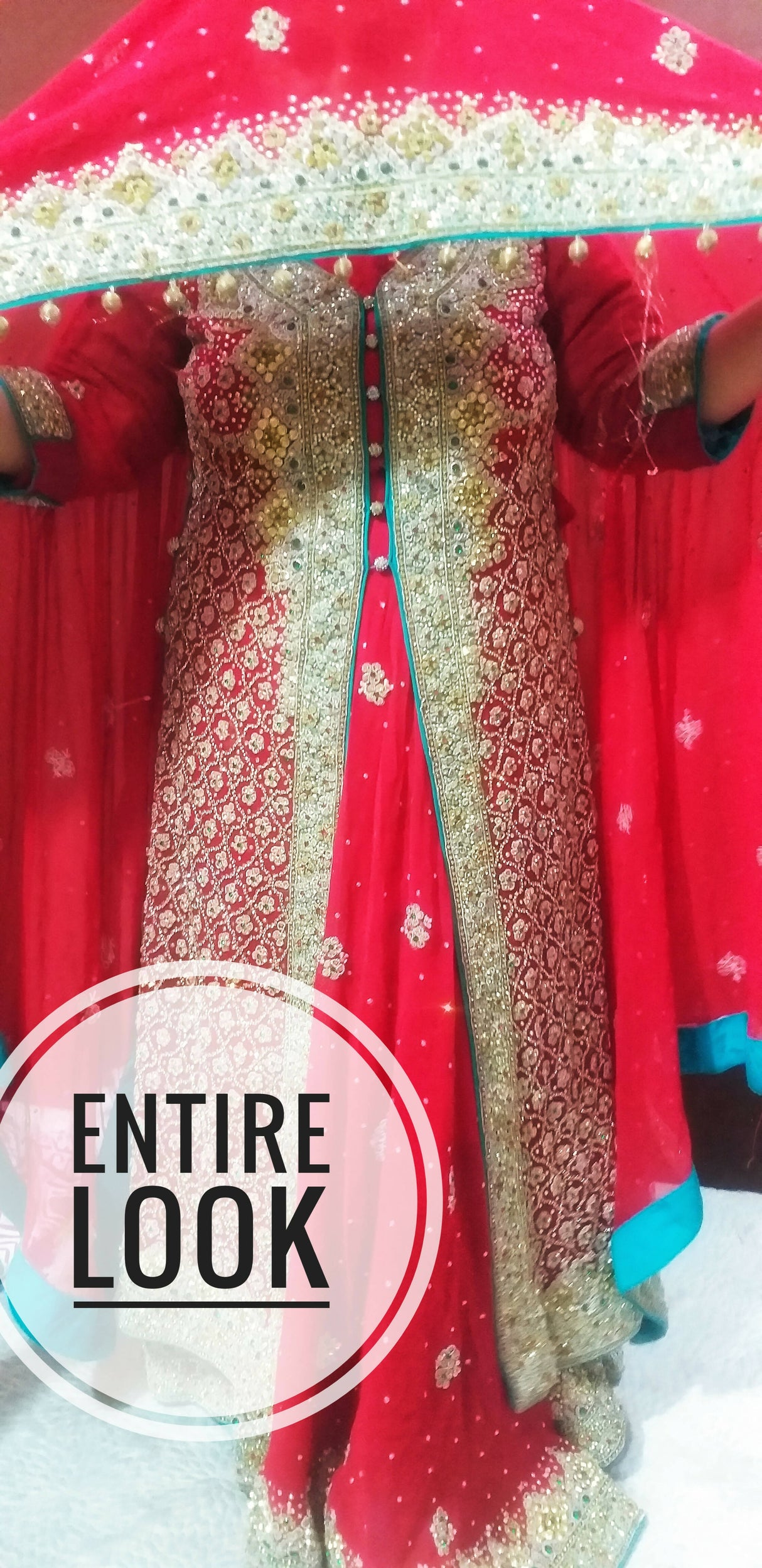 Red Beautiful Baraat Lehnga | Women Bridals | Large | Worn Once