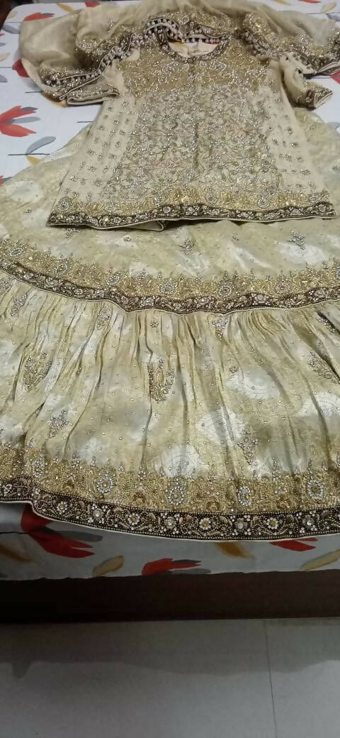 Gold Stunning Bridal Suit| Women Bridals | Medium | Worn Once