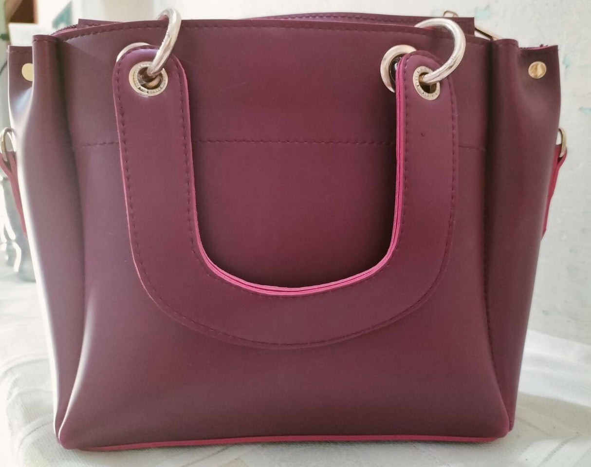 Maroon Handbag | Women Bags | Medium | Worn Once