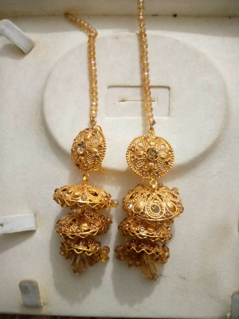 Golden Jhumke with Sahara | Women Jewelry | Worn Once