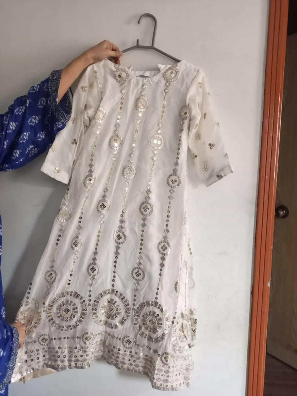 Crinckle chiffon Frock | Women Locally Made Formals | Medium | Worn Once