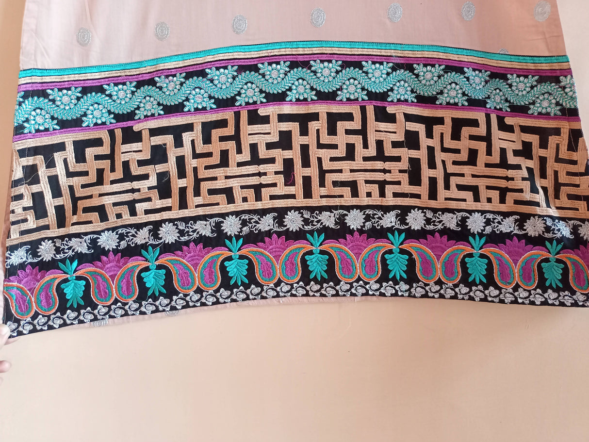 3 PC Embroidered Cotton Suit | Women Locally Made Kurta| Small | Preloved