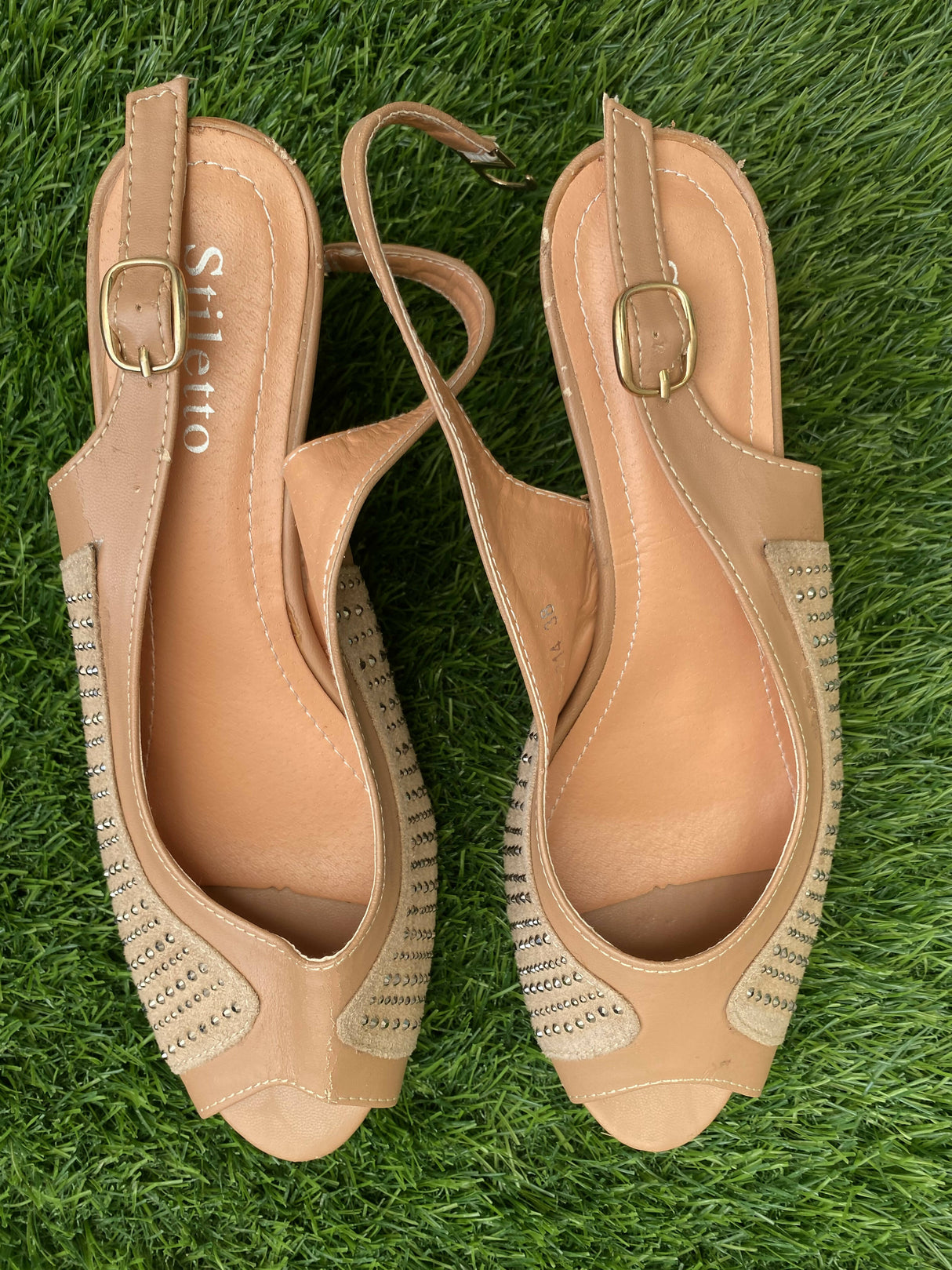 سٹیلیٹو | خاکستری رسمی بلاک ہیلس | خواتین کے جوتے | پریلوڈ