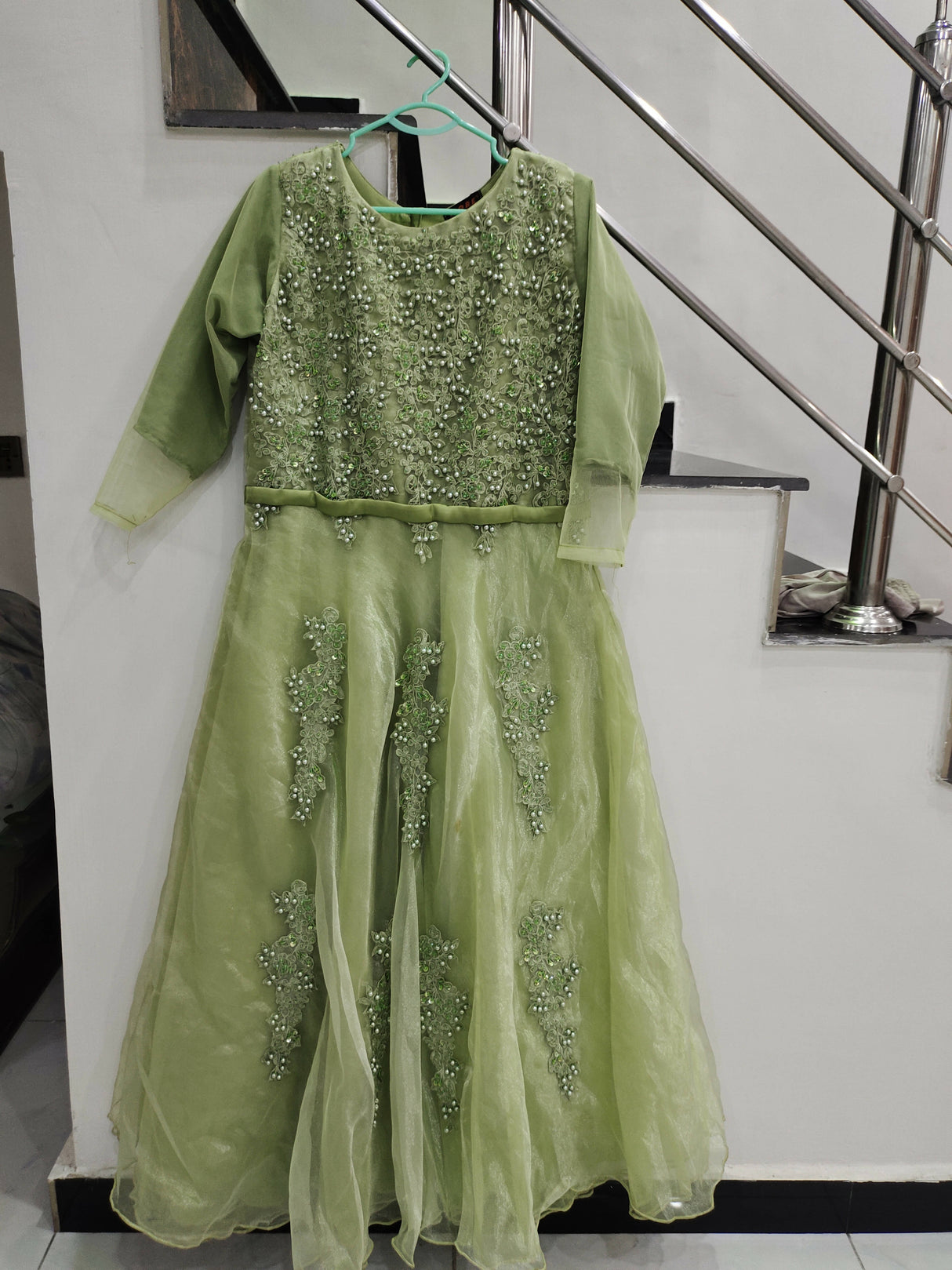Beautiful Pistachio Maxi | Women Frocks & Maxis | Medium | Worn Once