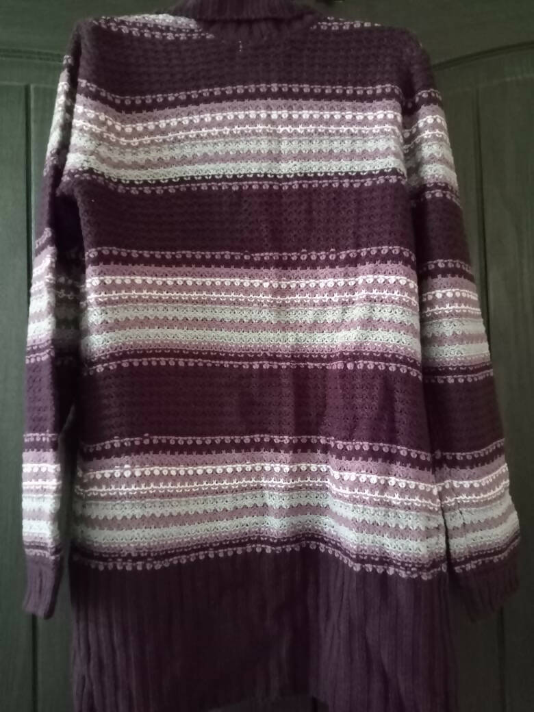 Jason Maxwell | Purple and grey cardigan | Women Sweaters & Jackets | Small | New