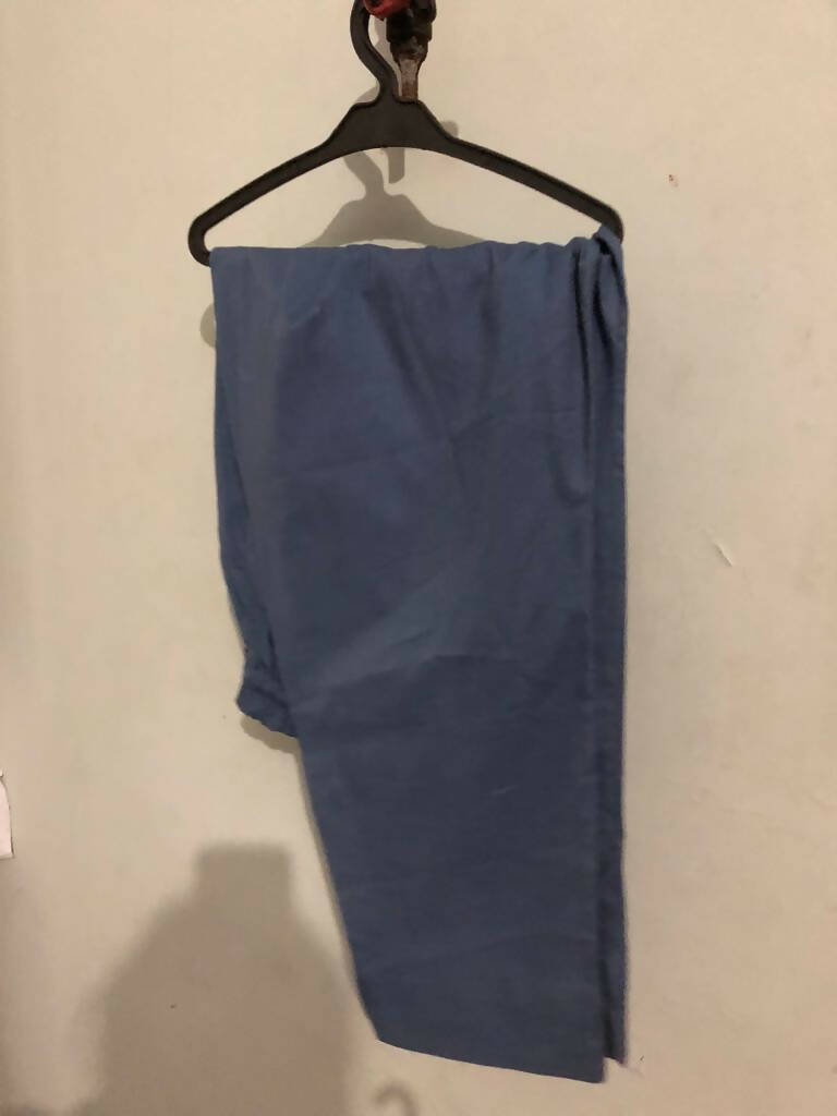 Gul Ahmed | Blue Self Stitched 2 Pc Suit | Women Branded Kurta | Medium | Preloved