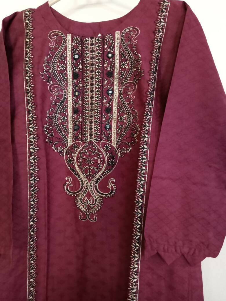 Maroon Embroidered Kurta | Women Locally Made Kurta | XSmall | New