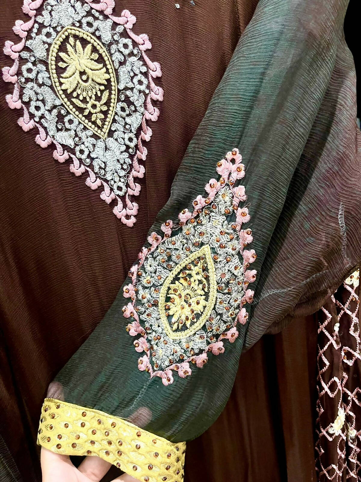 Fancy brown Suit | Women Locally Made Formals | Large | Worn Once