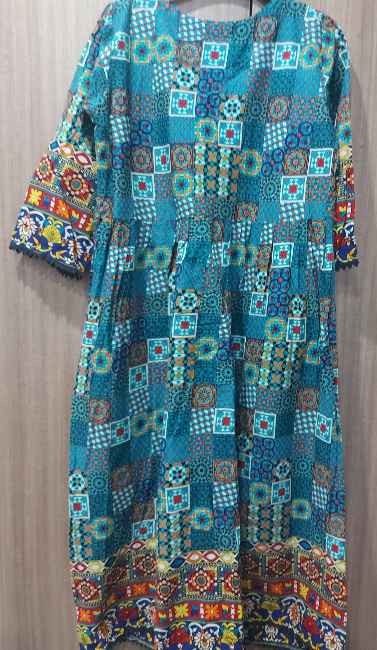 بلیو پرنٹ شدہ کرتہ (سائز ایس) | خواتین کا کرتہ | نئی