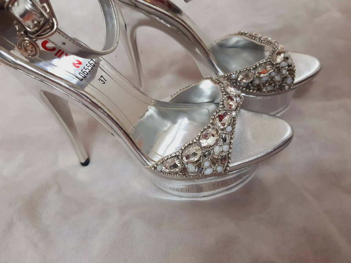 Image | Bridal heels shoes | Women Shoes | Size: 37 | Worn Once
