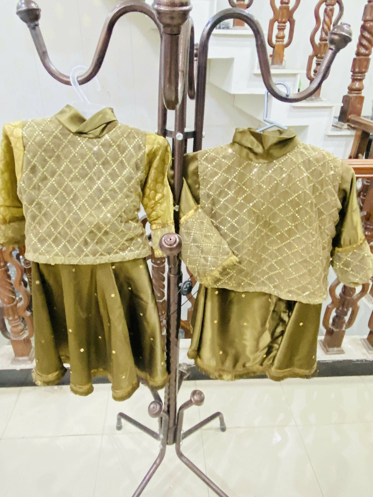 SOHA | Golden Lehnga | Kids |Girls Shalwar Kameez | 2 to 4 Yrs | Worn Once
