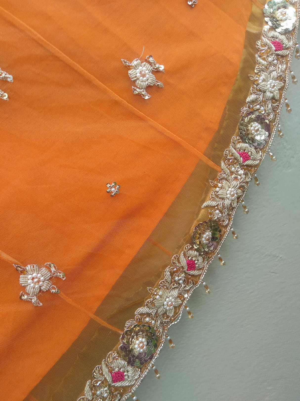 Orange peplum with pink lehnga | Women Locally Made Formals | Medium | New