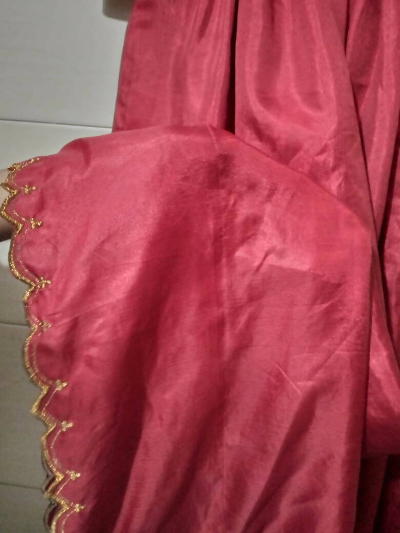 Maroon Embroidered Kurta | Women Frocks & Maxis | Medium | Worn Once