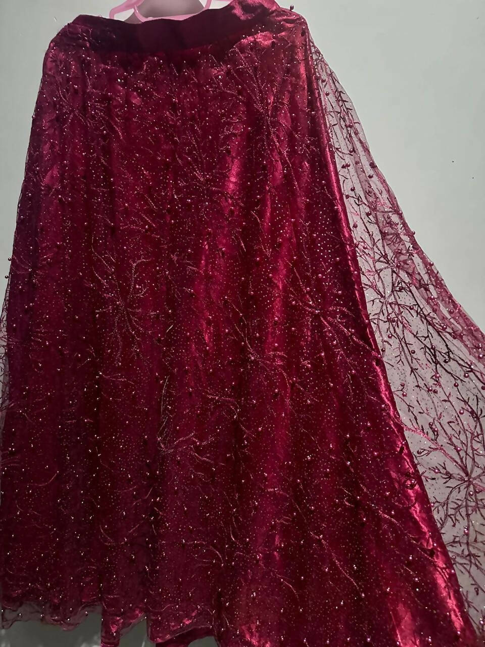 Stylish Red Lehnga | Women Locally Made Formals | Small | Preloved