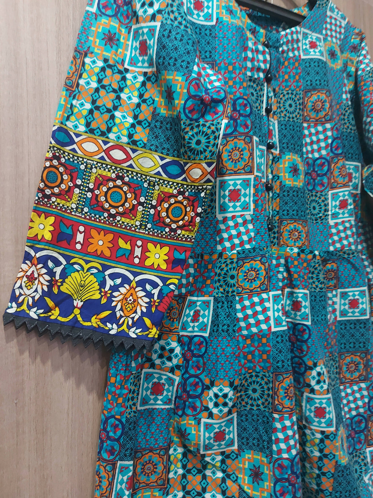 بلیو پرنٹ شدہ کرتہ (سائز ایس) | خواتین کا کرتہ | نئی