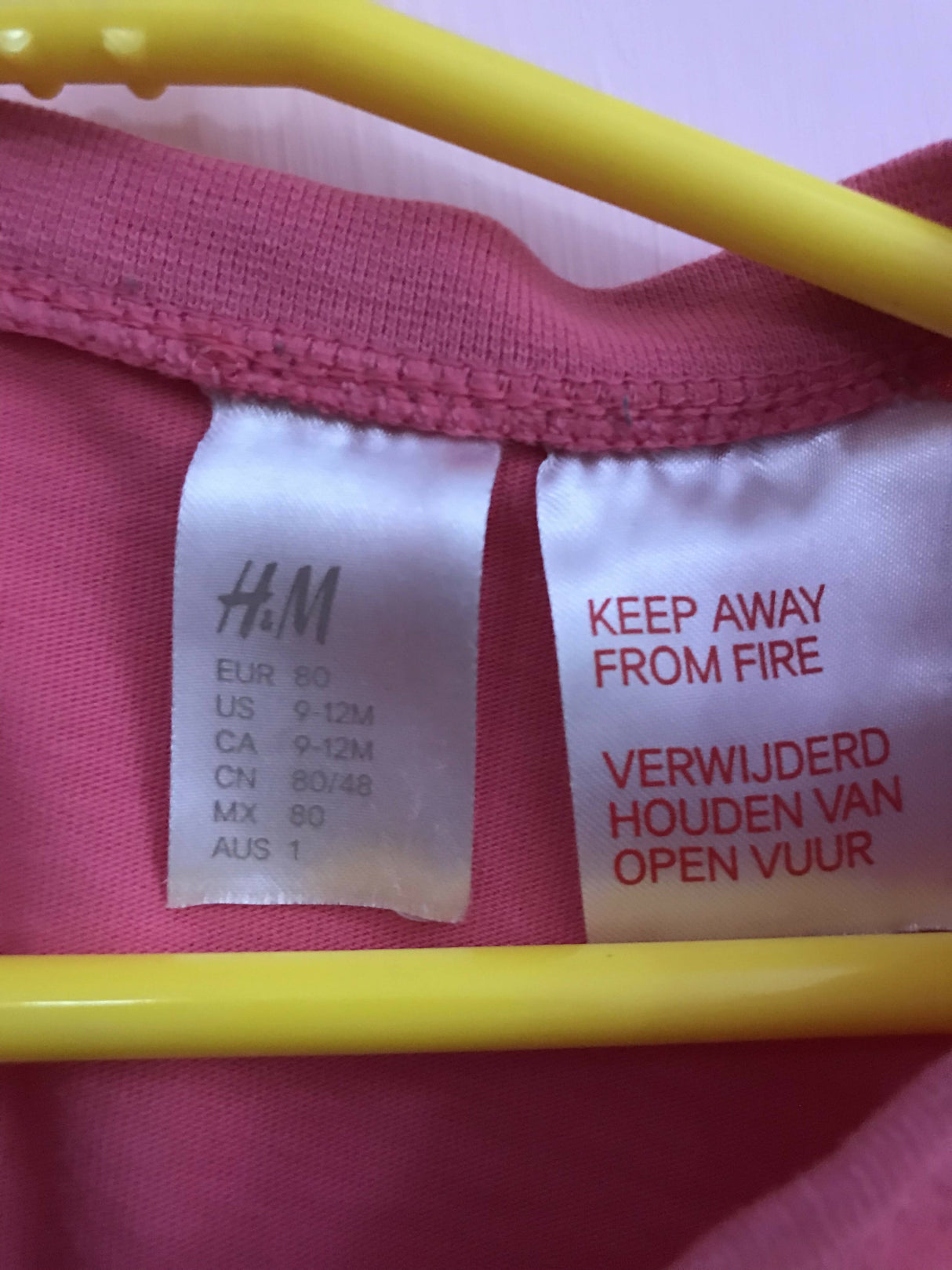 H&M | Pink baby romper | Baby Bodysuits & Onesies | Size: 8-12 months | Preloved