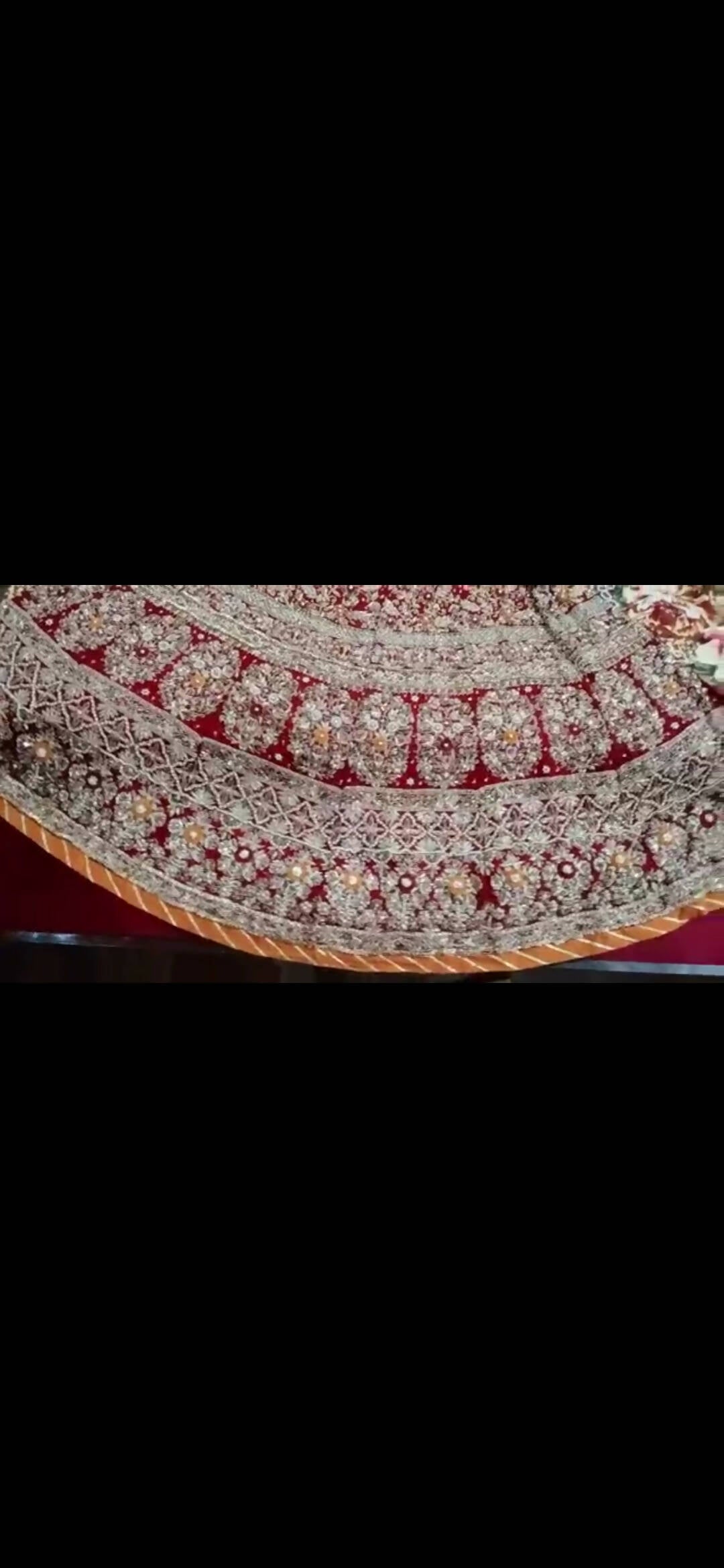 Red with rust fully heavy embroidered Barat Suit | Women Bridals | Large | Worn once