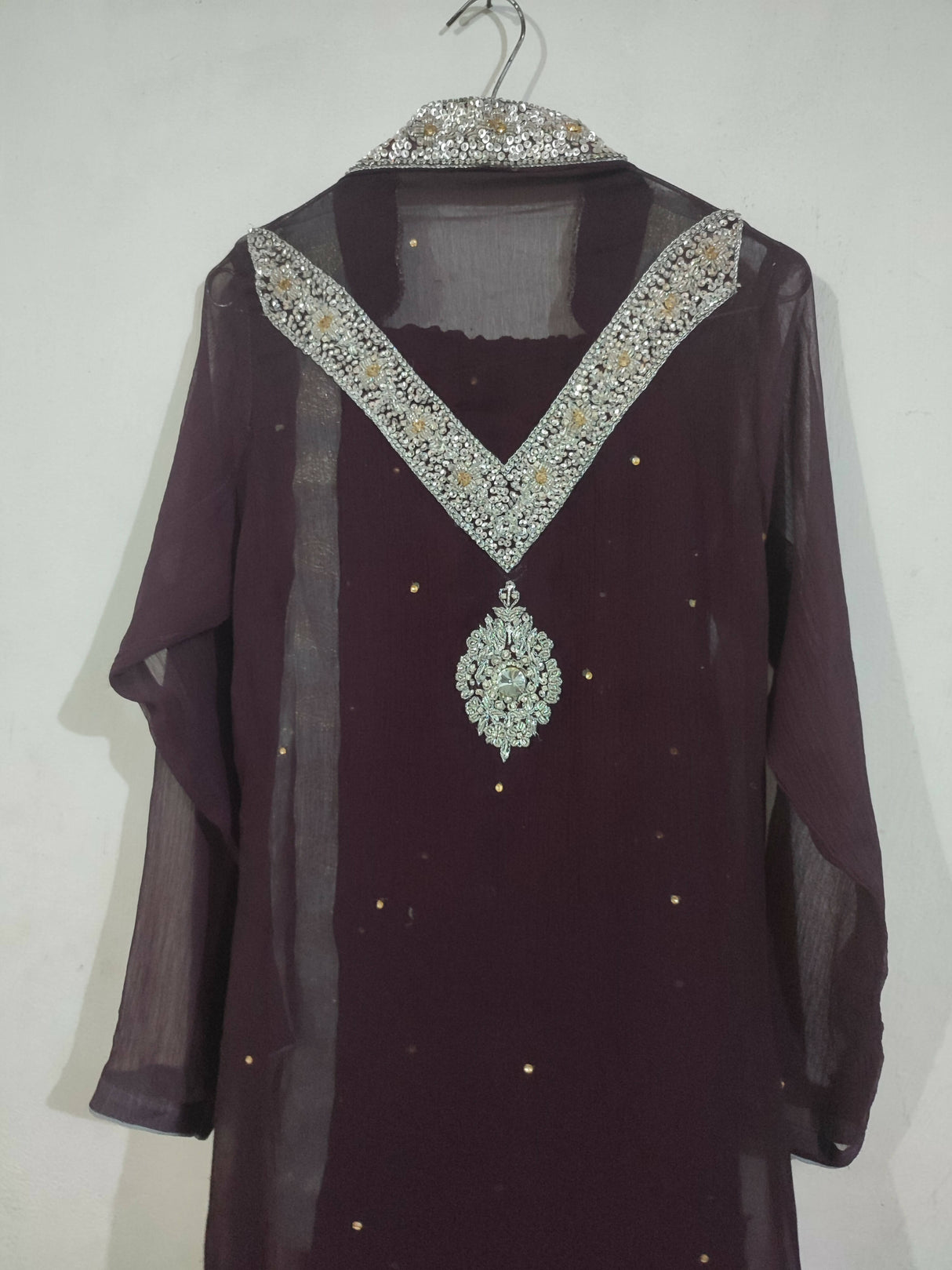 Plum Maxi Gown | Women Frocks & Maxis| Medium | Preloved