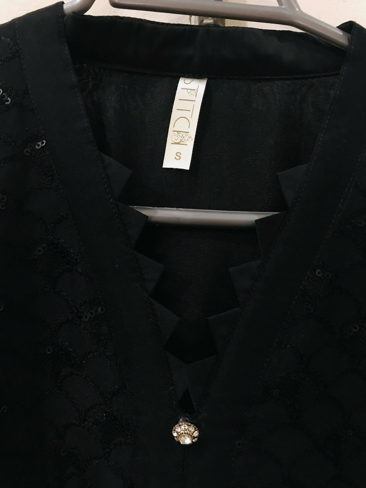 Cross Stitch | Black Color Kurta | Women Branded Kurta| Medium | Worn Once