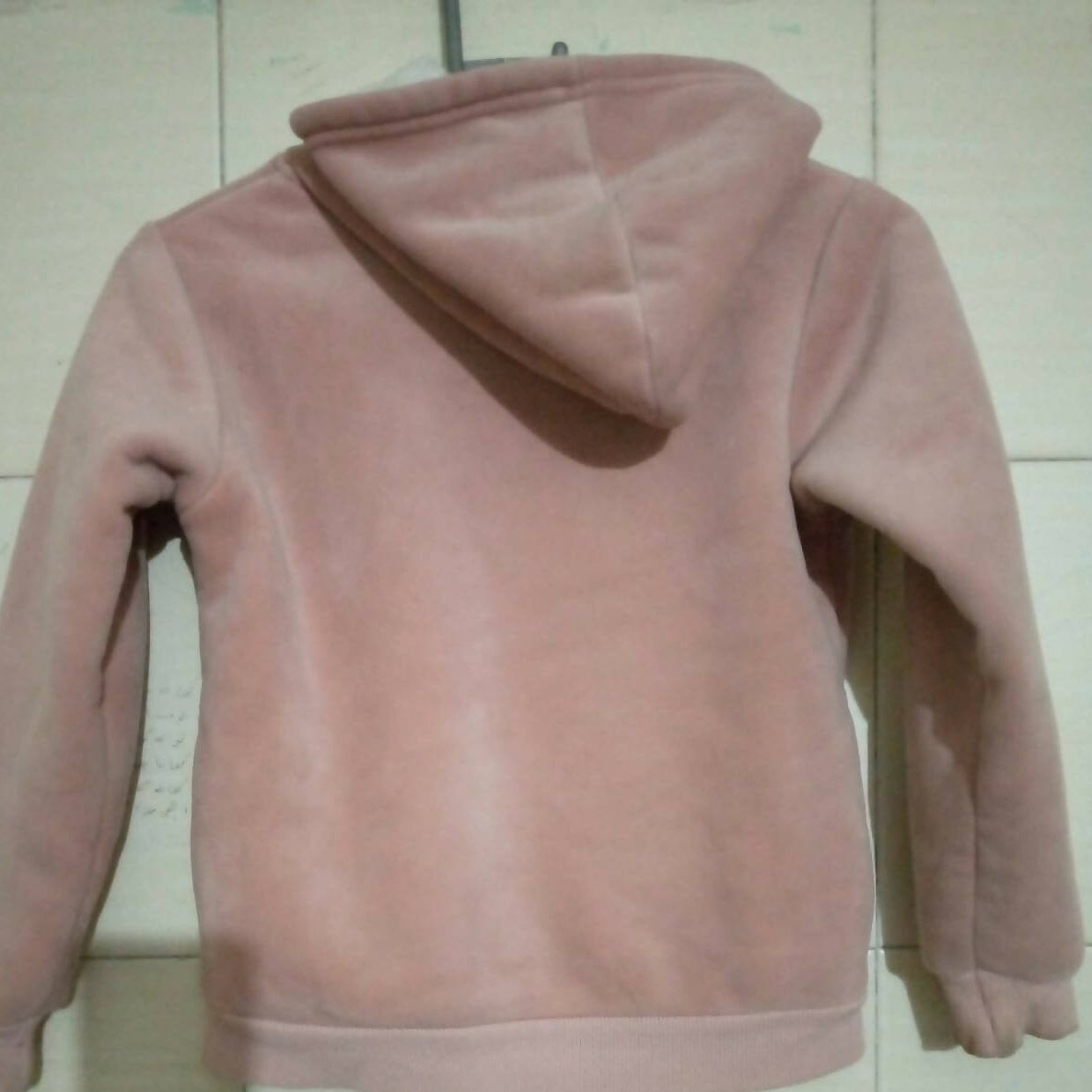 گلابی مخمل ہوڈی | بچوں کے موسم سرما | سائز: 24 | پریلوڈ