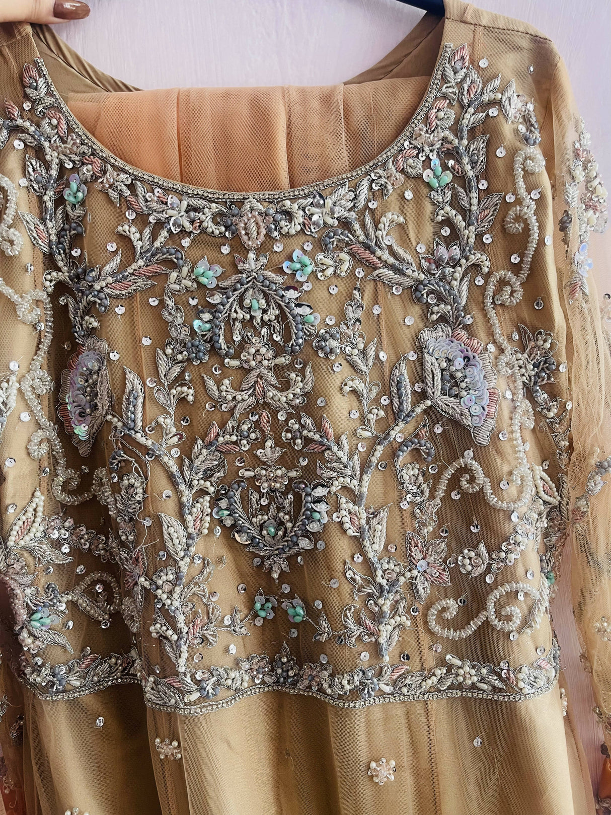 Beautiful Embroidered Maxi | Women Frocks & Maxis | Medium | Worn Once