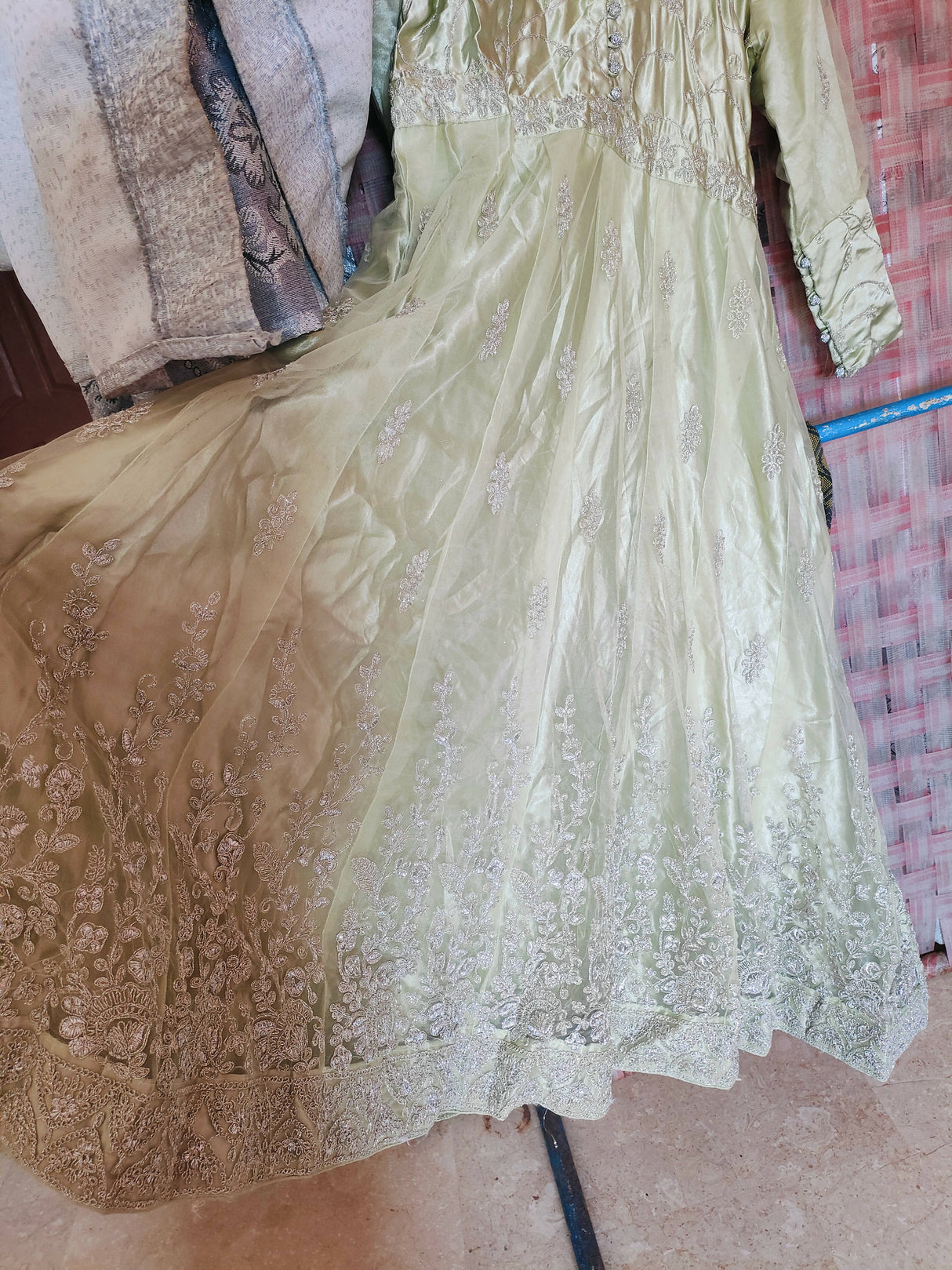 Beautiful Silver Maxi | Women Frocks & Maxis | Medium | Worn Once