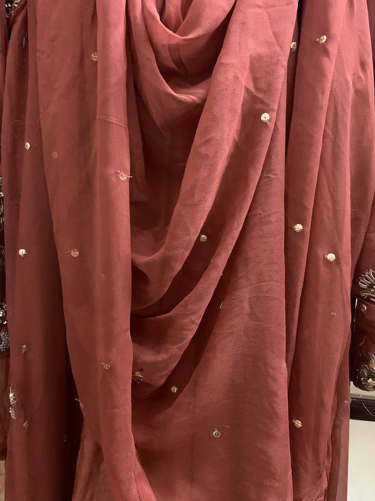 Peach fancy 3 Pc Suit | Women Locally Made Formals | Medium | Worn Once