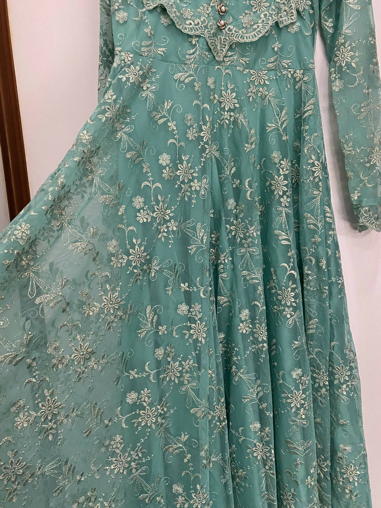 Turquoise Maxi | Women Frocks & Maxis | Small | Preloved