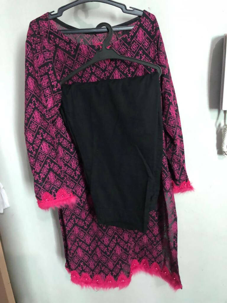 Brareeze | Purple Color 2 Pc Stitched Suit | Women Branded Kurta | Medium | Preloved