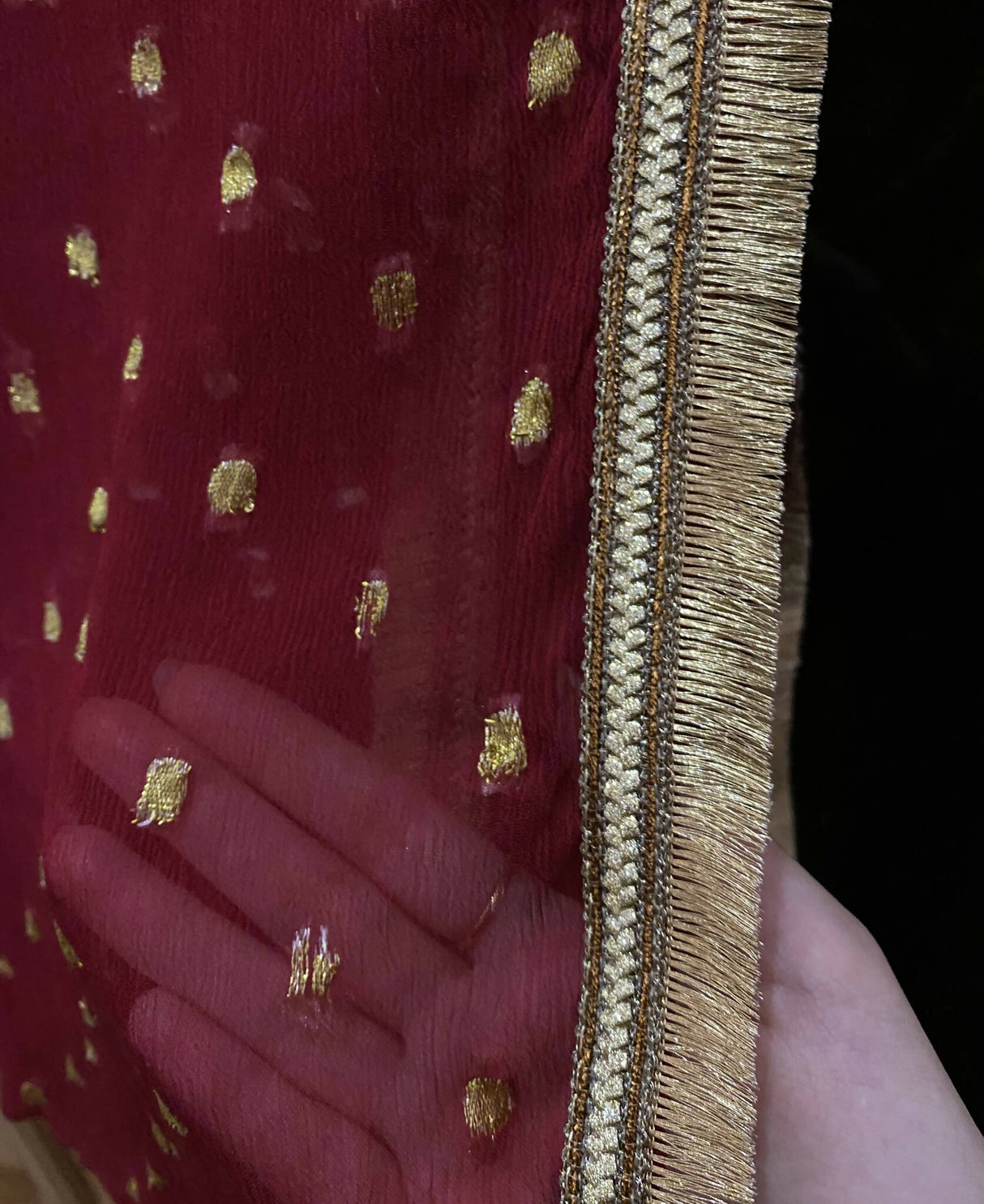 Rust 3 pc Jamavar Suit| Women Locally Made Formals | Small | Worn Once