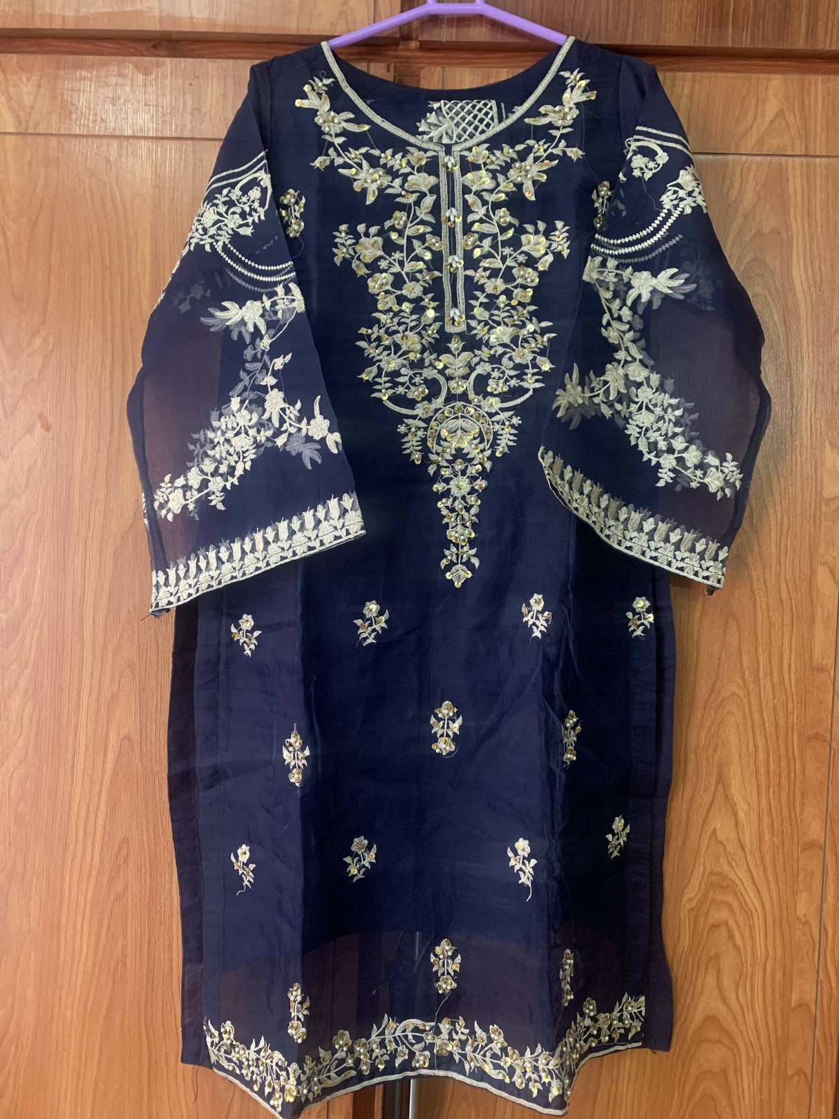 Embroidered Organza Suit | Women Locally Made Formals | Medium | New