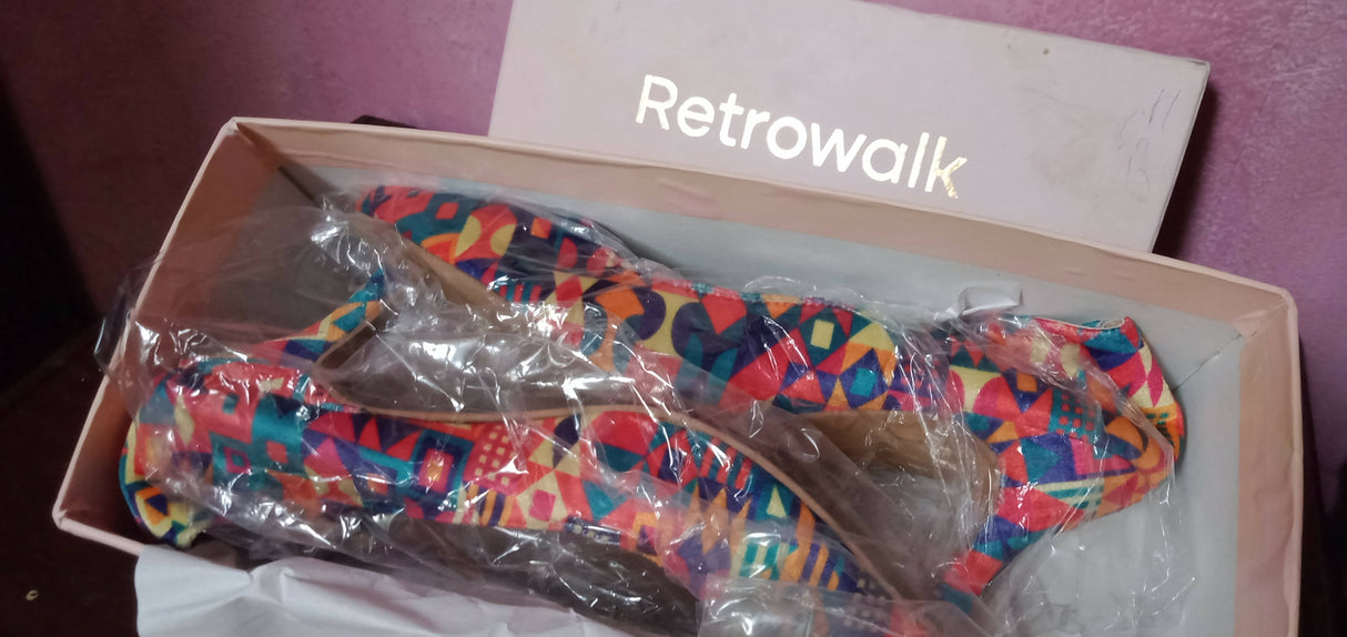 Retrowalk | Multicolor Girl Hill Heels | Women Shoes | Size:10 | Brand New