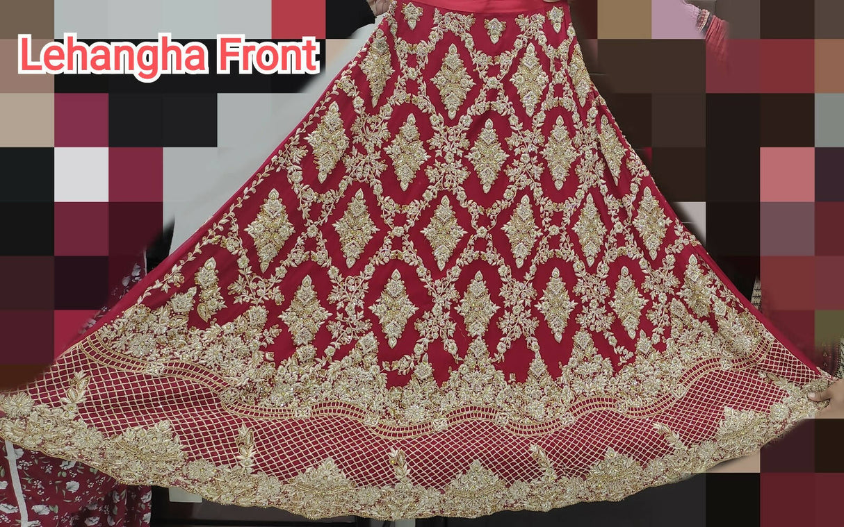 Stunning Maroon Bridal Suit | Women Bridals | Medium | Worn Once