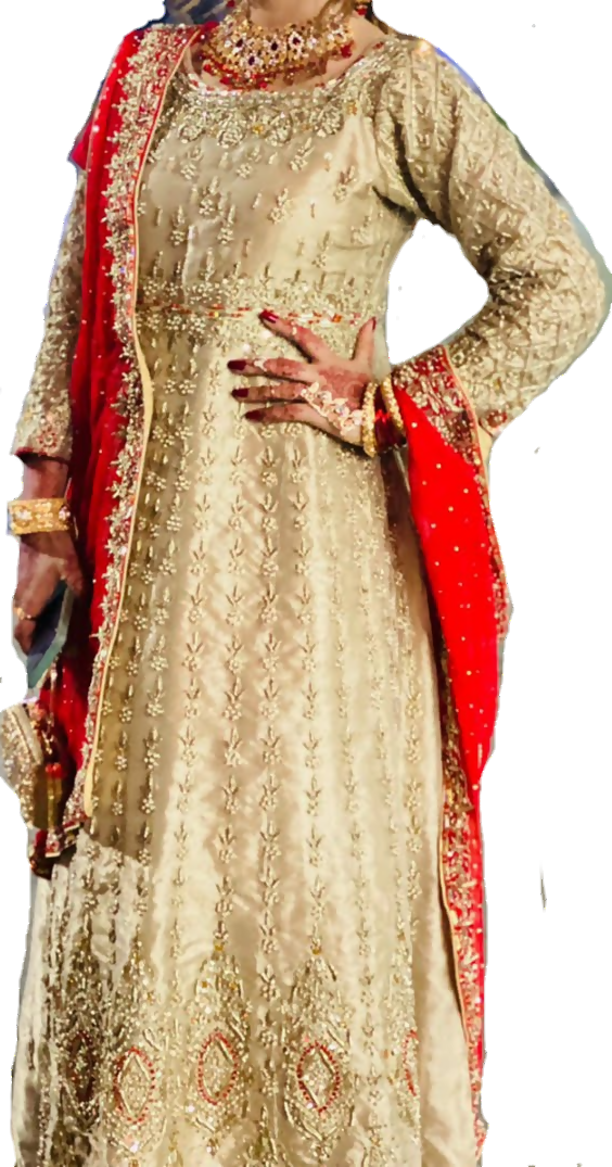 Bridal Fancy Organza Maxi | Women Bridals | Medium | Worn Once