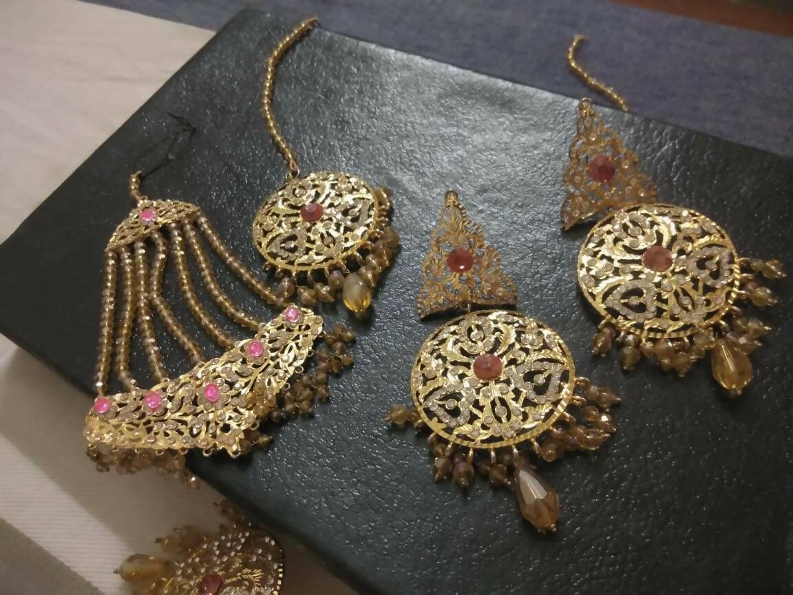 Noratan Choker Set with Tikka & Jhoomar | Women Jewelry | Worn Once