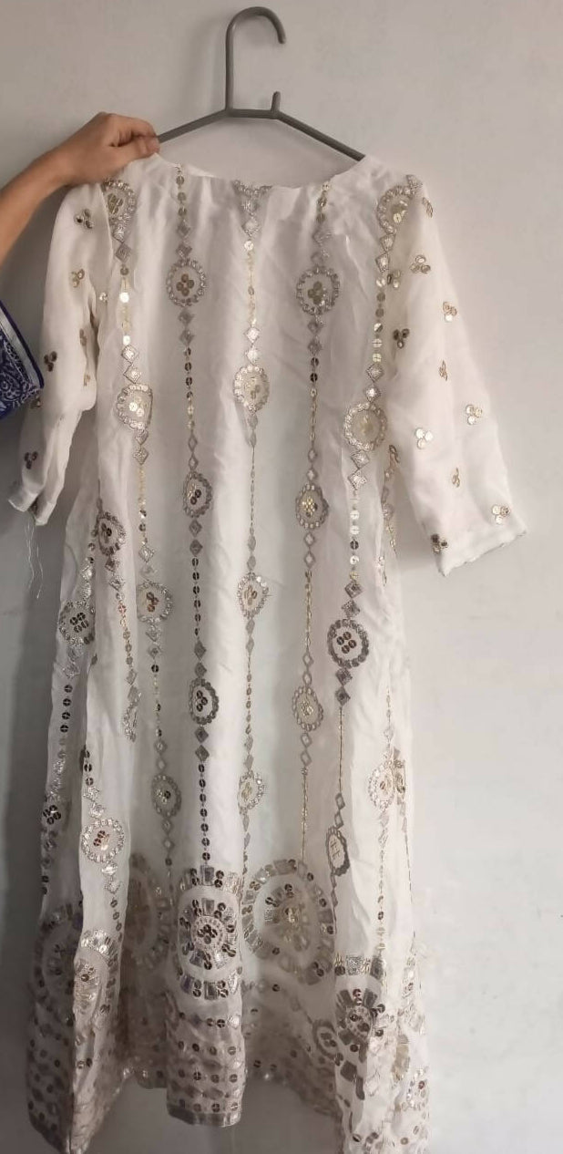 Crinckle chiffon Frock | Women Locally Made Formals | Medium | Worn Once