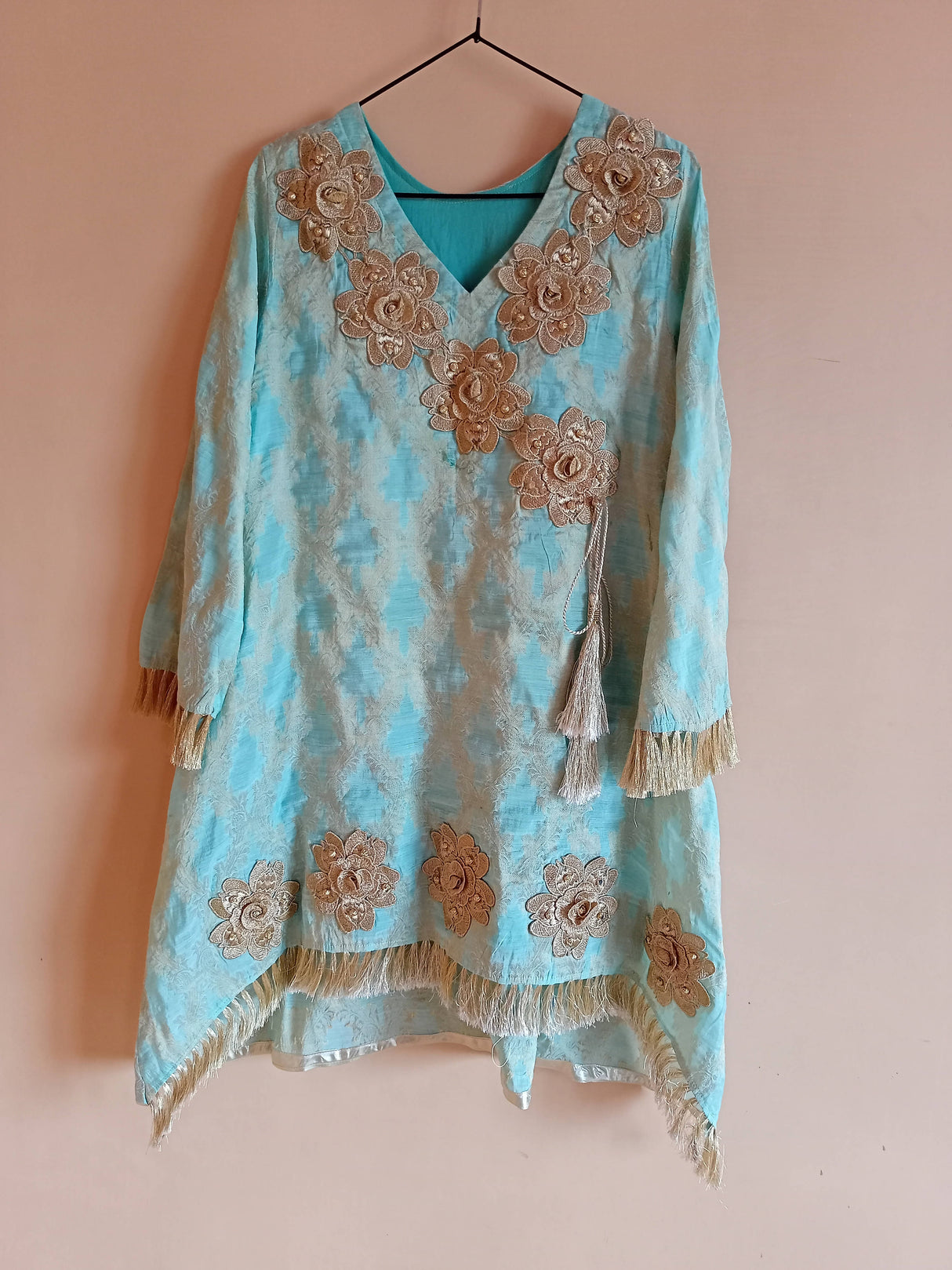 Beautiful Frock Style Shirt | Women Frocks & Maxis | Small | Preloved