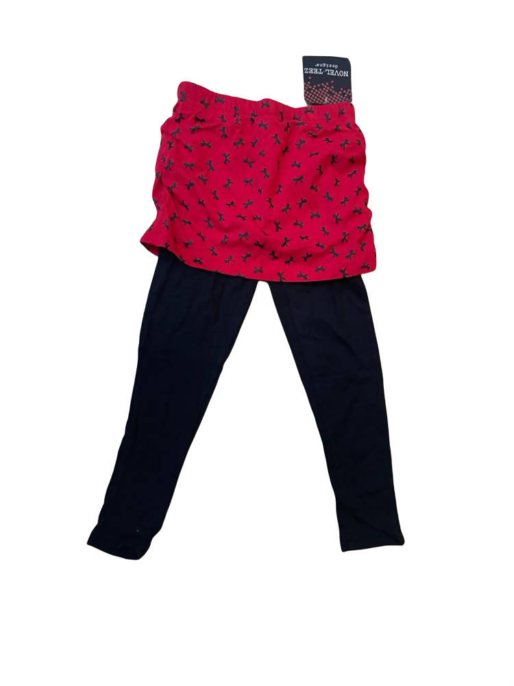 Red Black Skirt with Tights | Girls Skirts & Dresses | Size 3-4 yrs | Brand New