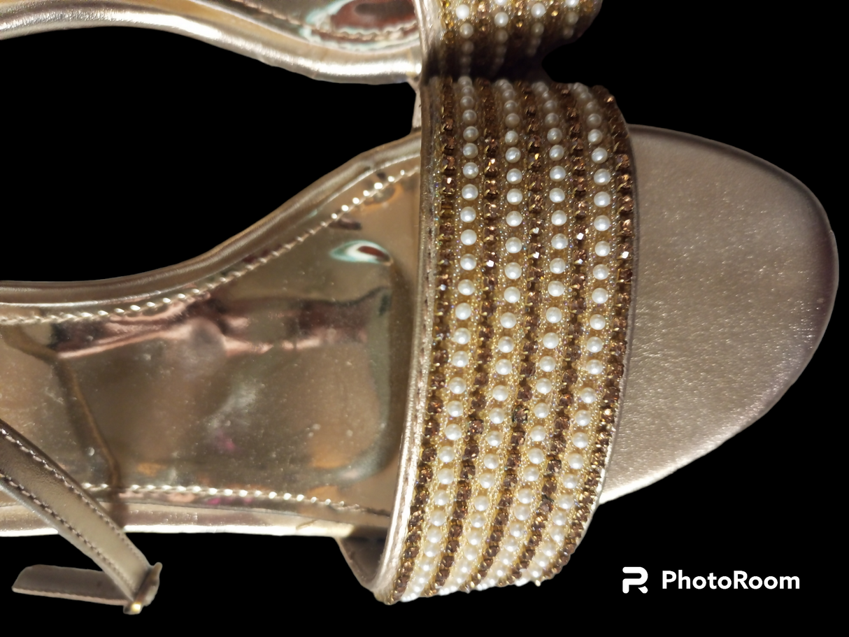 Stylo | Golden sandals (Size: 40) | Women Shoes | Preloved