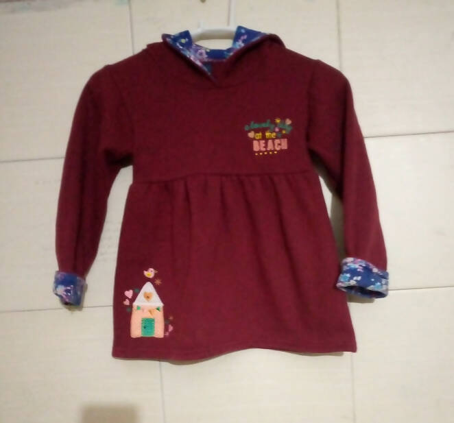 Maroon Hoodie | Kids Winter | Size: 20 4 to 5 year| Preloved