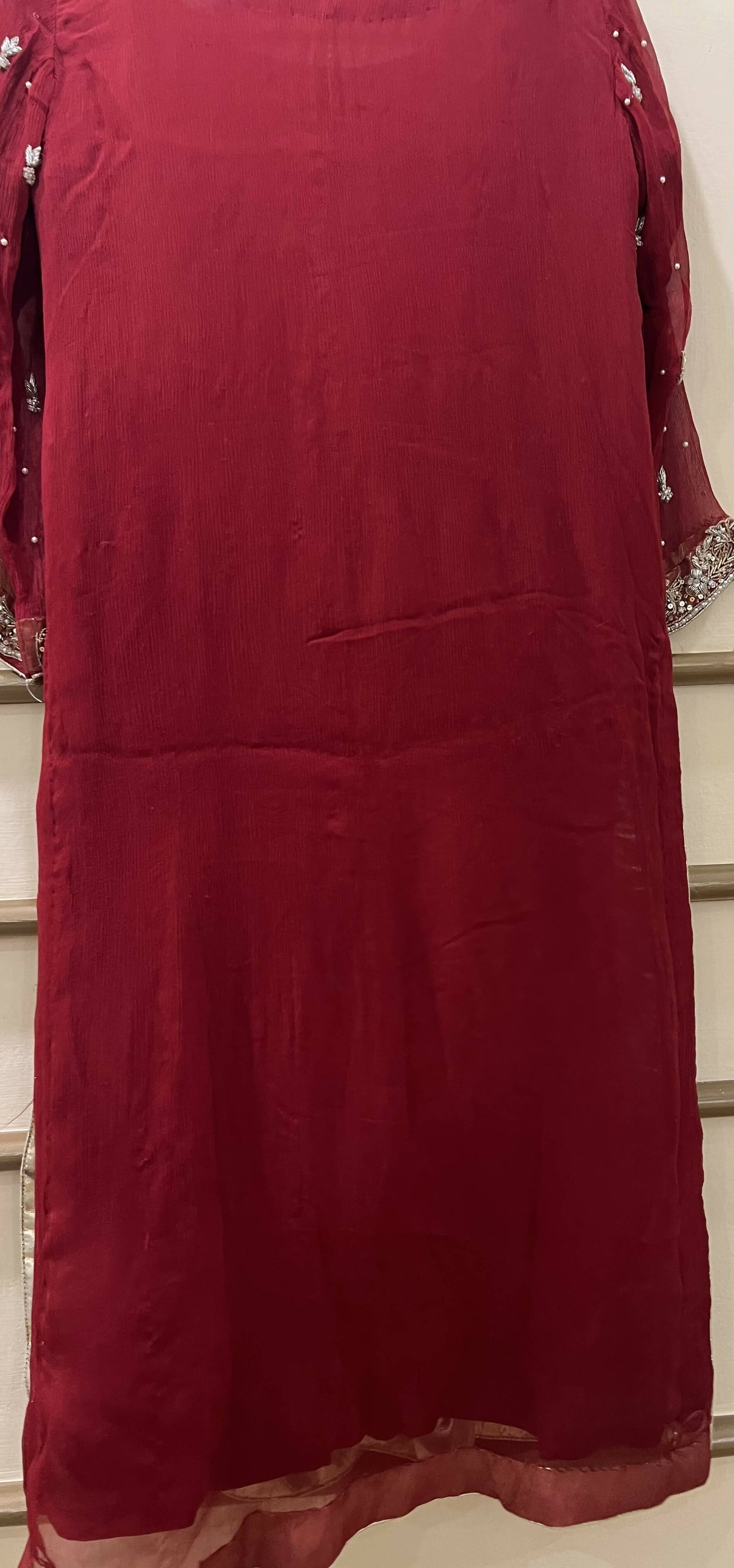 Handmade Embroidered Zari Suit | Women Locally Made Formals | Small | New