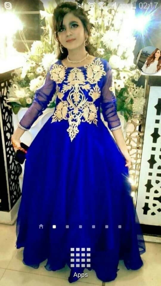 ویسٹرن رائل بلیوز فراک | لڑکیوں کے اسکرٹس اور کپڑے | ایک بار پہنا۔