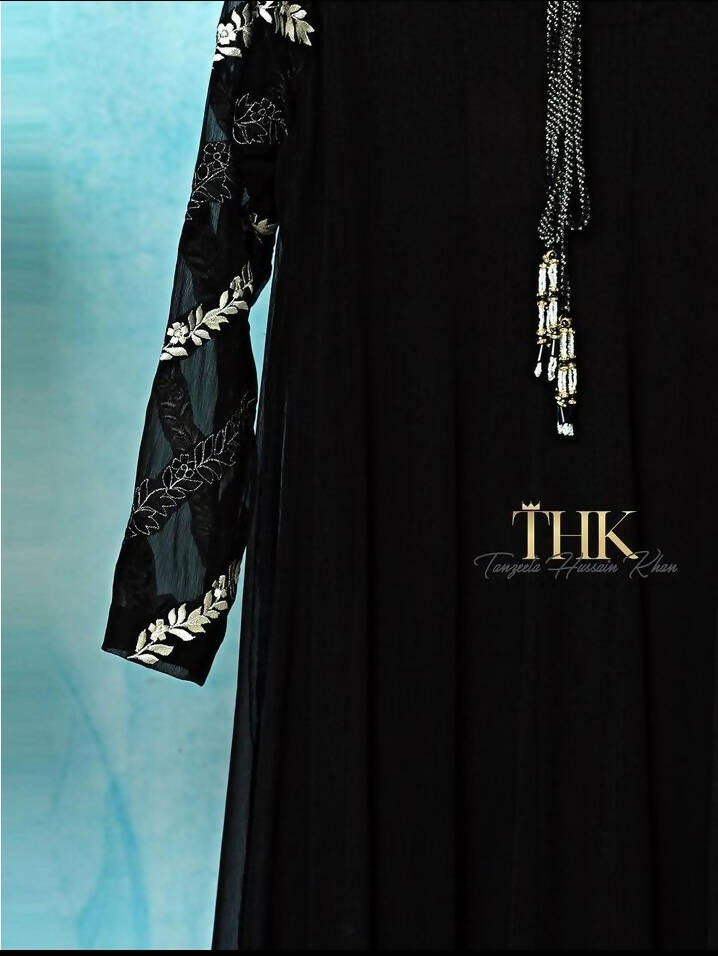 Tanzeela Hussain | Black maxi | Women Frocks & Maxis | Large | Preloved