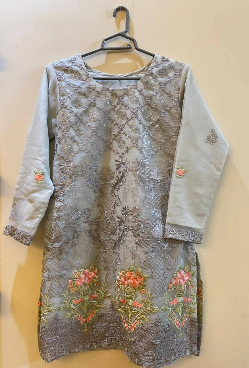 3 PC Organza embroidered suit | Women Locally Made Formals | Medium | Preloved